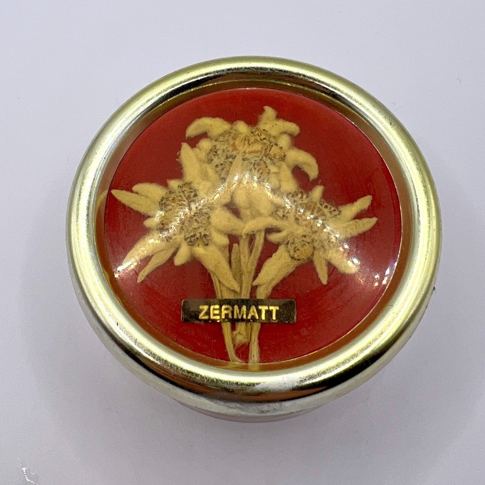 Mapsa Music Box Set Small Gold Vintage Swiss Edelweiss Zermatt Excellent - Picture 5 of 7